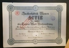 Zuckerfabrik Nauen, 1889  Gründeraktie