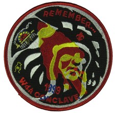 Parche cónclave Topa Lodge 291 Ventura County CA 1999 W4A ROJO Bdr (2D786)