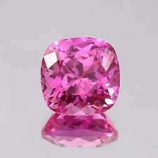 AAA 11x11 MM Natural Flawless Ceylon Pink Sapphire Loose Cushion Gemstone Cut