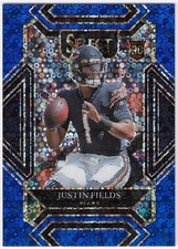 2021 Panini Select Club Level Blue Disco Prizm JUSTIN FIELDS 250 #11/25 Bears RC