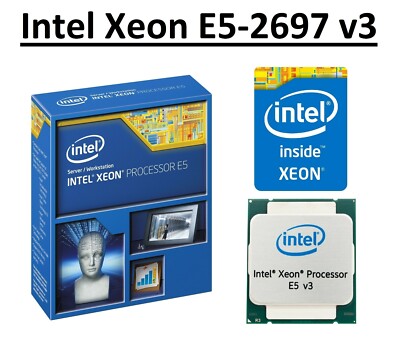 Intel Xeon E5-2697 v3 SR1XF 2,6   3,6 GHz, 35 MB, 14 Kerne, FCLGA2011-3, 145 W CPU