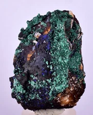 4.9cms AZURITE MALACHITE CRYSTALS MINERAL SPECIMEN AHOULI MINES MOROCCO UB221