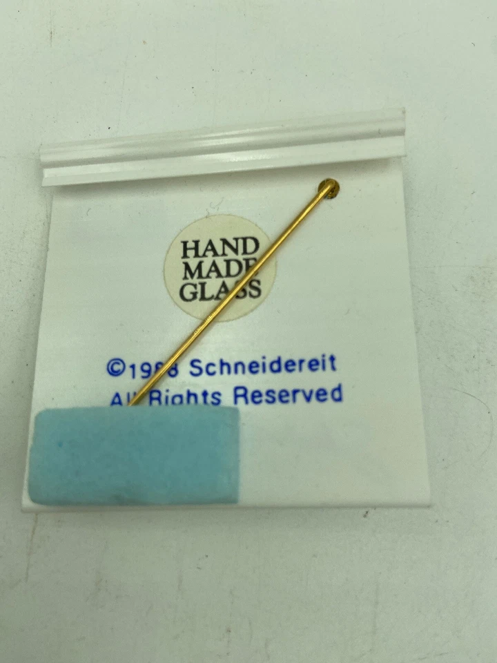 MLB 1988 Caifornia Angels Hand Crafted Glass Baseball Bat Pin Brooch 2.25” - Image 2 of 2