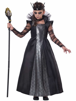 Dark Majesty Evil Queen Goth Gothic Dark Fairytale Child Girls Costume