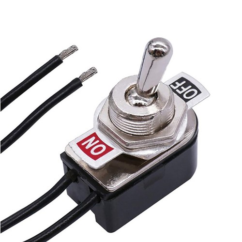 AC250V 3A On/Off Prewired Standard Toggle Switch With Wire Cable KNS-1 ...