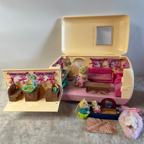 Lil Woodzeez Campervan & Car Bundle Lot Figures Accessories Furniture Battat - Picture 3 of 24