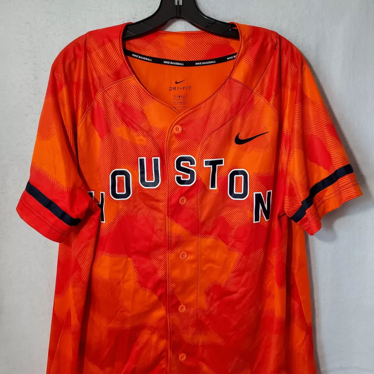 Nike Houston Astros Jersey Men's Large Orange Blank Jersey MLB