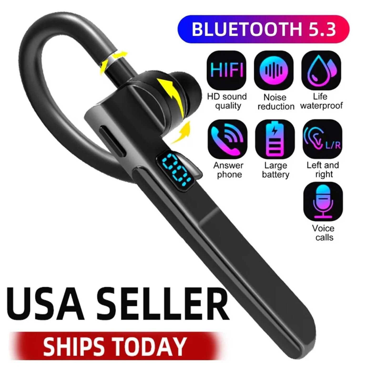 Auricular Bluetooth para teléfono celular, manos libres, auriculares  inalámbrico