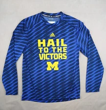 Adidas Climalite Medium Mens Shirt Base Layer Rash Gaurd Michigan Wolverines