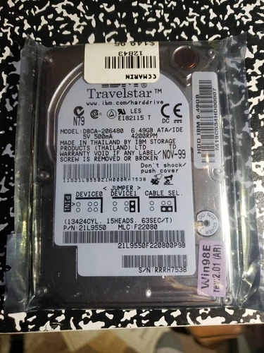 IBM Travelstar 6.49G Lap Top Internal Hard Disc Drive Win98E New Unopened