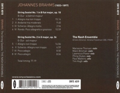 NASH ENSEMBLE BRAHMS: THE STRING SEXTETS NEW CD