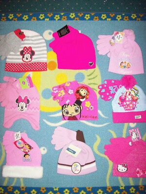 Hat Glove Set Minnie Princess Hello Kitty Shopkins Dora Ni Hao Kai-Lan Fog New 