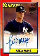2017 Topps Archives Fan Favorites KEVIN MAAS New York Yankees PEACH AUTO /150