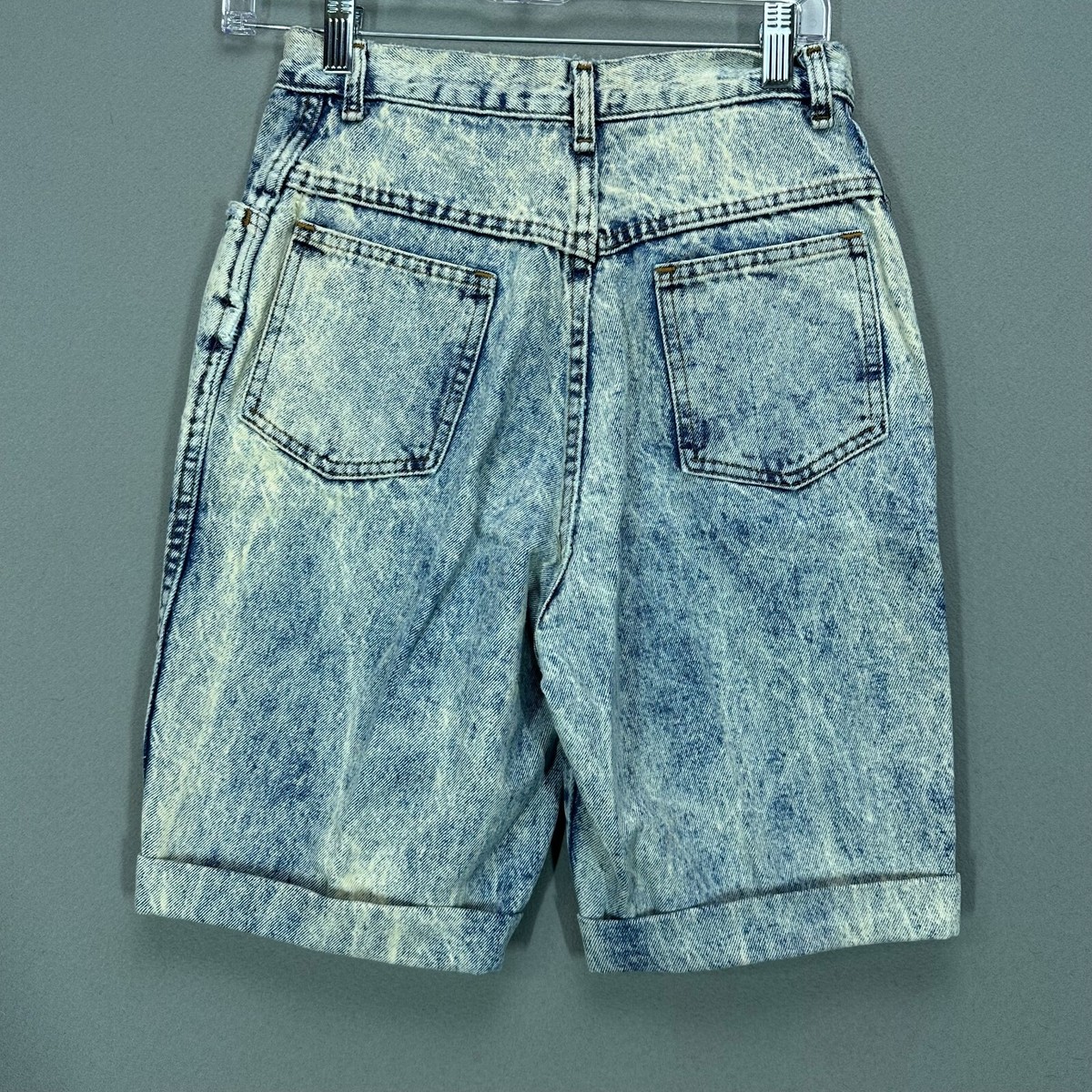 【KOOLOSET】Rocker Vintage Washing Bermuda Denim VTG 90s 80s Acid Wash Denim Bermuda Jean Shorts Womens 9/10