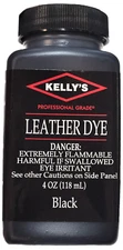 Kelly's Professional Grade Leather Dye BLACK 4 Fl OZ Not for Califonia customers
