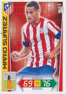 N°028 MARIO SUAREZ # ESPANA ATLETICO MADRID CARD PANINI ADRENALYN LIGA 2013