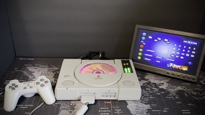 SONY PLAYSTATION 1/SCPH-1001 PSX AUDIOPHILE/VU METER/LED RING