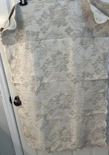 2 Artiste MATELASSE PORTUGAL Beige Floral Pillow Shams Scalloped Edges New