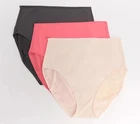 Breezies Stretch Micro High-Cut Panty (3-Pack) Flamingo Pack Large A630707 NEW