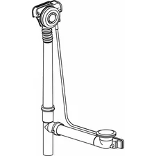 Waste Overflow Drain Assembly Chrome Trim Durable Body 791224000001000 Duravit