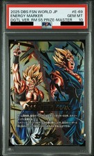 PSA 10 Gogeta Vegito E-69 Energy Marker Dragon Ball Fusion World Prize Master JP
