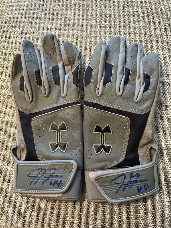 Justyn-Henry Malloy Detroit Tigers Autographed Game Used Batting Gloves Beckett