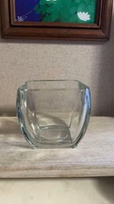 Clear Glass Square Vase