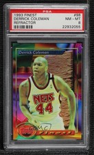 1993-94 Topps Finest Refractor Derrick Coleman #80 PSA 8 j2k