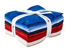 Riley Blake - Expressions Batiks Hand-Dyes Freedom Flair Fat Quarter Bundle 16