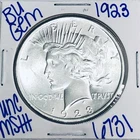 1923 BU UNCIRCULATED SILVER PEACE DOLLAR AUTHENTIC U.S. MINT FREE SHIPPING 6731