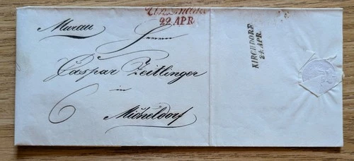 Vorphilabrief , gelaufen 1844 von Unzmarkt nach Micheldorf - mit Inhalt