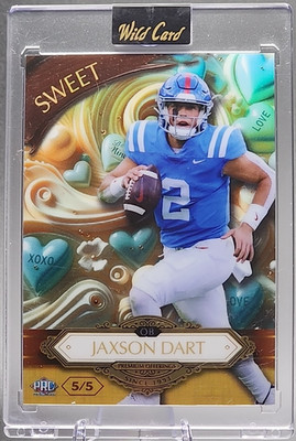 Jaxson Dart 5/5 2024 Wild Card Sweet Rookie RC Silver Foil New York Giants SSP