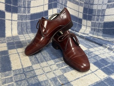 Vintage Barker hellbraun 908927 Leder Schnürschuhe formelle Schuhe UK-Größe 7,5