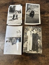 Vintage WWII US Navy Sailor Snapshot Photo Lot Shipboard Military Photos x4