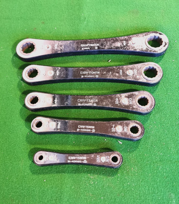 Sears Craftsman (USA) 5 Stück Box Ende A.F. Ratschenschlüssel Satz 4368 Oldtimer