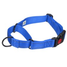 Reflective Dog Collar Adjustable Pet Collars with Buckle M Dark Blue