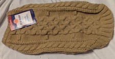 Top Paw Brown Fashion Cable Knit Dog Sweater Warm XS NEW 