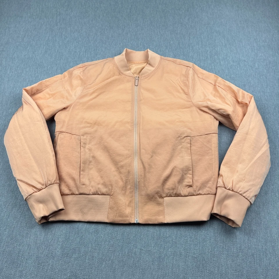Lululemon Jacke Damen 10 Smoky Blush Non Stop Reversible Bomber Full Zip Logo - Bild 2 von 4
