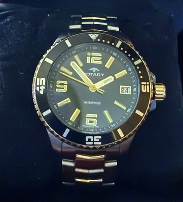 Rare Rotary Aquaspeed Bicolor Quartz Taucheruhr Diver