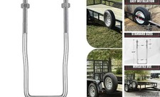U-Bolt Trailer Spare Tire Bracket, Spare Tire Carrier Galvanized Threaded