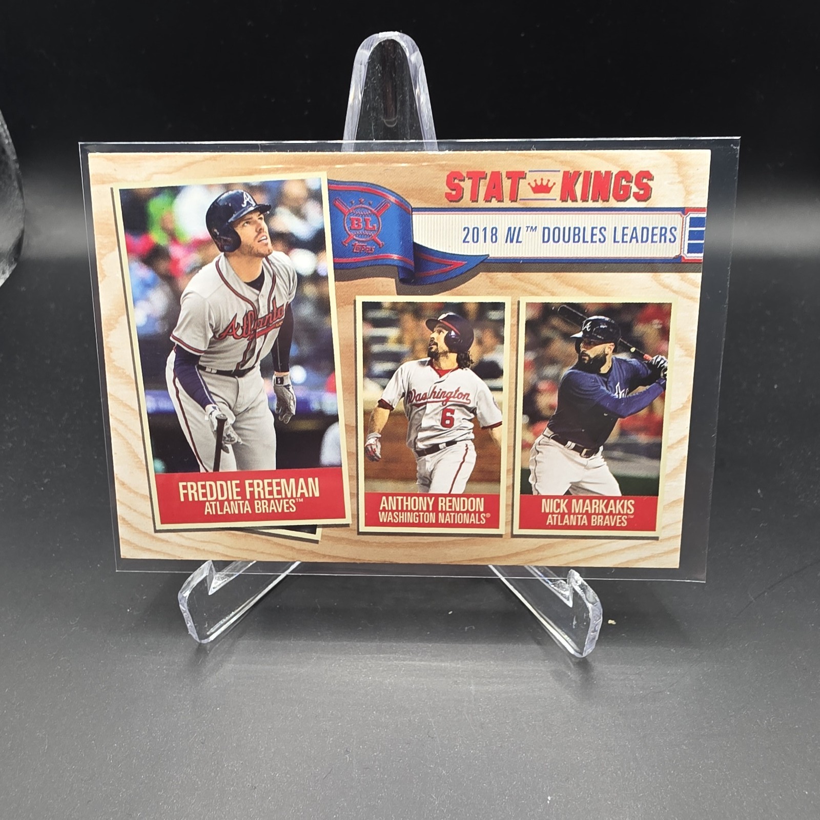 2019 Topps Stat Kings - FREDDIE FREEMAN/ANTHONY RENDON/NICK MARKAKIS #350