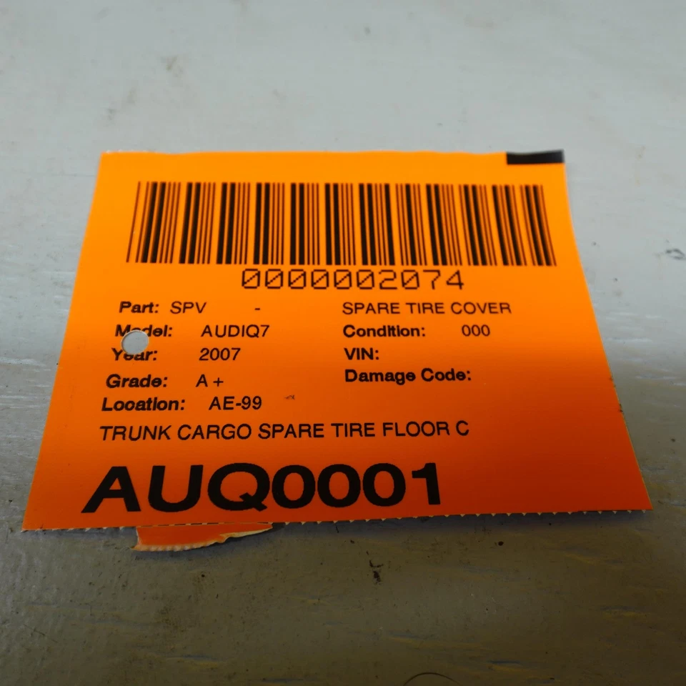 Alfombrilla cubierta alfombra piso neumático repuesto carga maletero AUDI Q7 2007-2015 4L0863462AE9AM Foto 2 de 4
