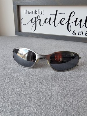 希少✨廃盤品　Oakley A Wire グレーシルバー Vintage Oakley A Wire 2.0 Sunglass Silver Metal Frame Grey Lense