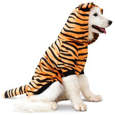 NIULA Dog Halloween Tiger Costume Pet Funny Uniform Cat Medium, Orange