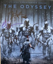 Cast Signed The Odyssey 10x8” Photo Matt Damon, Zendaya, Anne Hathaway, Page +4
