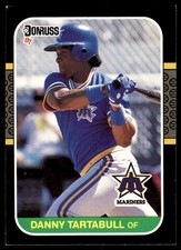 Danny Tartabull 1987 Leaf #250 Mariners MLB READ FREE SHIPPING AutographDen
