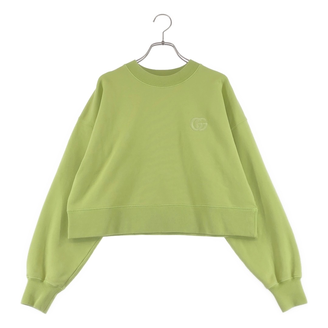 GUCCI Embroidery Cotton Jersey Sweatshirt XS Green Women Used KLDR-0