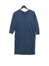 Uniqlo A-Line Midi Dress S in Blue