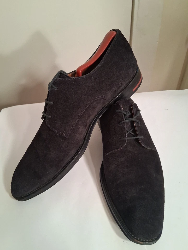 Hombres GIVENCHY PARIS 42 9 EE. UU. NEGRO DERBY OXFORDS Gamuza Hombres Hecho a Mano en ITALIA Foto 2 de 4