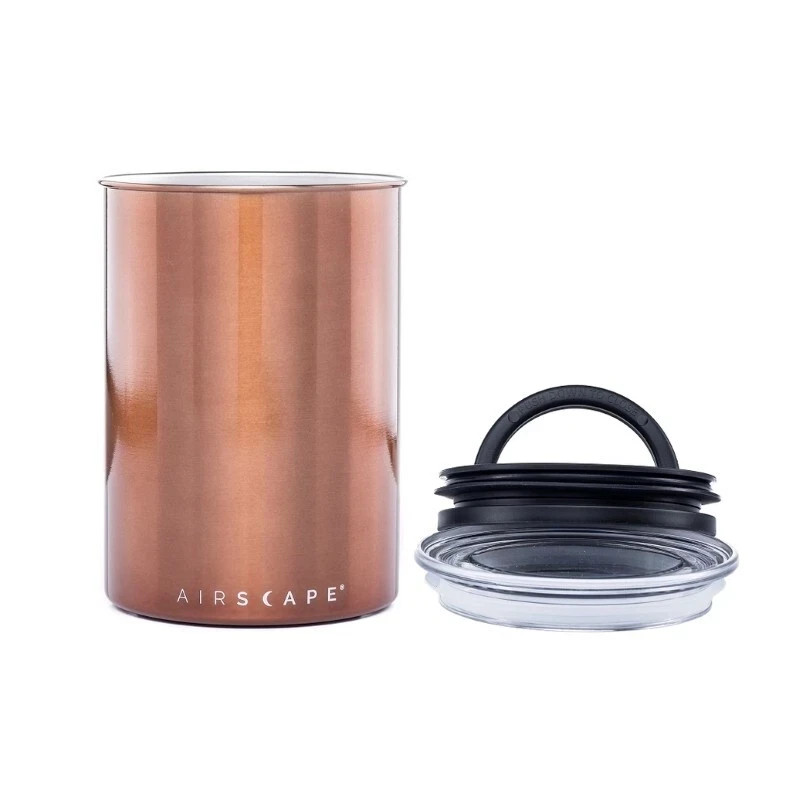Airscape Classic Coffee Canister Airtight Storage  (Brushed Copper) 500g 1LB